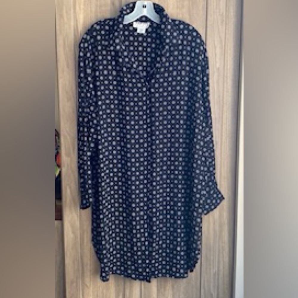 NWOT! Nipon Black & White Print Studio Duster / 16W